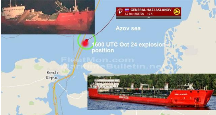 突发！俄罗斯一成品油轮在亚速海上起火爆炸，水域未出现油污！