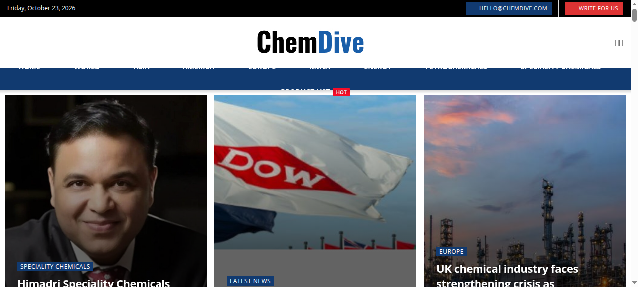 ChemDive 网站(2026 年 10 月)