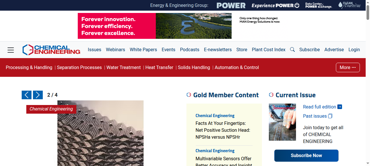 Chemical Engineering 网站(2026 年 10 月)