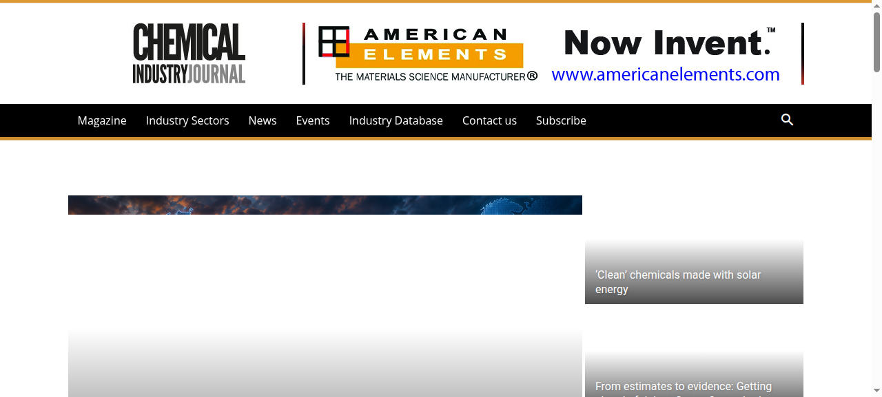 Chemical Industry Journal 网站(2026 年 10 月)