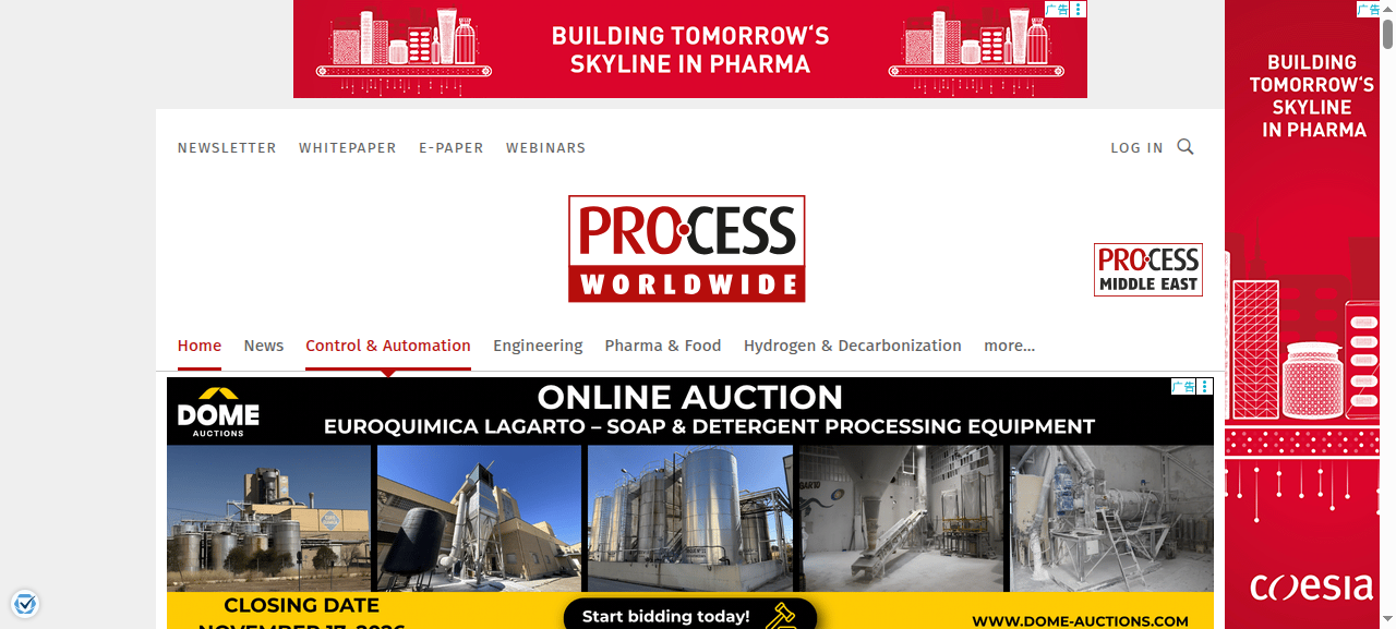PROCESS Worldwide 网站(2026 年 10 月)